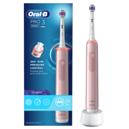 Oral-B Pro 3 - 3000 - Pink Electric Toothbrush Designed By Braun