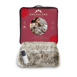 Dreamland Hygge Days Luxury Faux Fur Warming Throw - Alaskan Husky Faux Fur