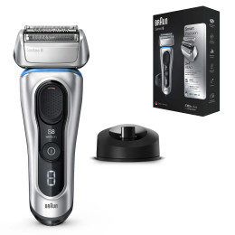 Braun Series 8 8350s Electric Shaver, Charging Stand, Silver