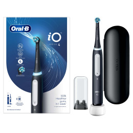 Oral-B IO 4 Black Electric Toothbrush, Travel Case
