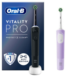 Oral-B Vitality Pro Black & Purple Electric Toothbrushes