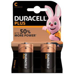 Duracell Plus Power C 2 Pack Alkaline Batteries