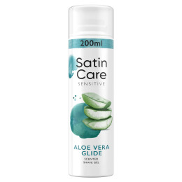 Gillette Satin Care Women's Shave Gel, Aloe Vera Glide, 200ml