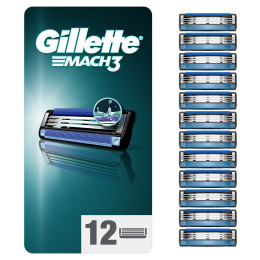 Gillette Mach3 Men’s Razor Blade Refills, 12 Count