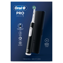 Oral-B Pro Series 1 Black Electric Toothbrush, Travel Case