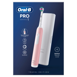 Oral-B Pro Series 1 Pink Electric Toothbrush, Travel Case