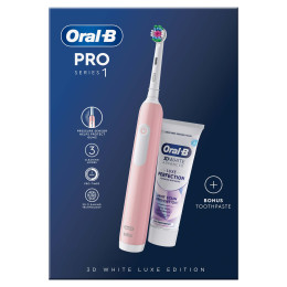 Oral-B Pro Series 1 Pink Electric Toothbrush, Toothpaste