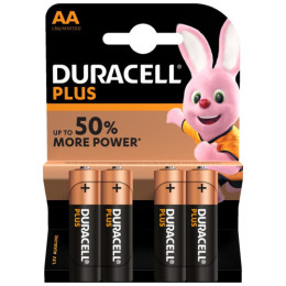 Duracell Plus Power AA 4 Pack Alkaline Batteries