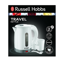 Russell Hobbs 23840 Compact Travel Electric Kettle, Plastic, 1000 W, White