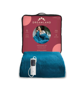 Dreamland Snuggle Up Warming Throw - Luxurious teal blue velvet