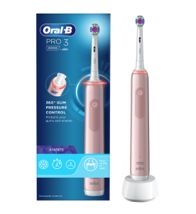 Oral-B Pro 3 - 3000 - Pink Electric Toothbrush Designed By Braun