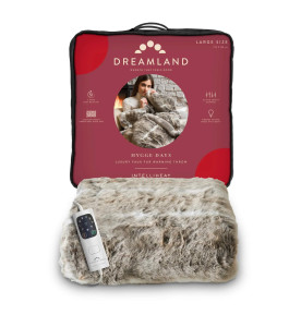 Dreamland Hygge Days Luxury Faux Fur Warming Throw - Alaskan Husky Faux Fur