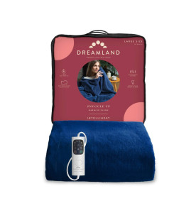 Dreamland Snuggle Up Warming Throw - Luxurious navy velvet