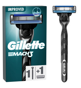 Gillette Mach3 Razor For Men, 1 Gillette Razor, 1 Razor Blade Refill