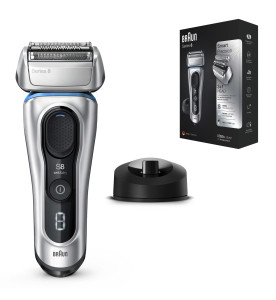 Braun Series 8 8350s Electric Shaver, Charging Stand, Silver