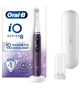Oral-B iO 8 Violet Electric Toothbrush, Travel Case