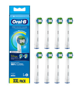  Oral-B Precision Clean Replacement Toothbrush Head with CleanMaximiser Technology, Pack of 8 Counts