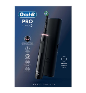 Oral-B Pro Series 3 Black Electric Toothbrush, Travel Case