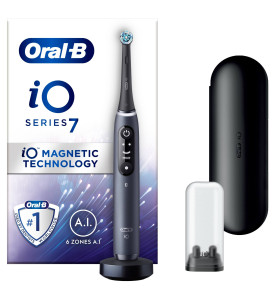 Oral-B iO 7 Black Electric Toothbrush, Travel Case