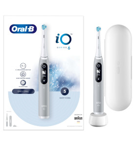 Oral-B iO 6 Grey Electric Toothbrush, Travel Case