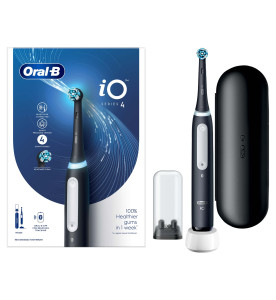 Oral-B IO 4 Black Electric Toothbrush, Travel Case