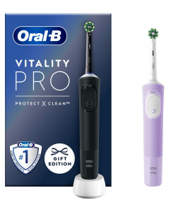 Oral-B Vitality Pro Black & Purple Electric Toothbrushes