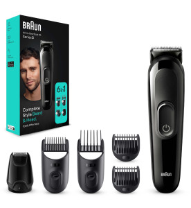 Braun All-In-One Style Kit Series 3 MGK3410, 6-in1 Kit For Beard & Hair