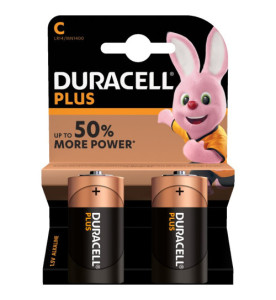 Duracell Plus Power C 2 Pack Alkaline Batteries