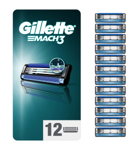 Gillette Mach3 Men’s Razor Blade Refills, 12 Count