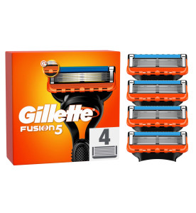 Gillette Fusion5 Razor Refills For Men, 4 Razor Blade Refills