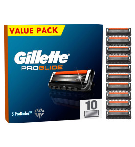 Gillette ProGlide Razor Refills for Men, 10 Razor Blade Refills