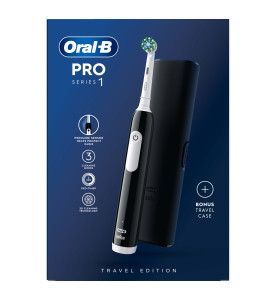 Oral-B Pro Series 1 Black Electric Toothbrush, Travel Case