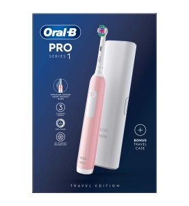 Oral-B Pro Series 1 Pink Electric Toothbrush, Travel Case