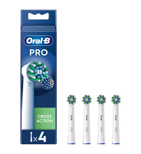 Oral-B Pro Cross Action Toothbrush Heads, 4 Counts