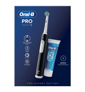 Oral-B Pro Series 1 Black Electric Toothbrush, Toothpaste