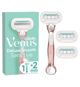 Venus Deluxe Smooth Sensitive RoseGold Razor - 3 Blades 