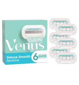 Venus Deluxe Smooth Sensitive Razor Blades x6 