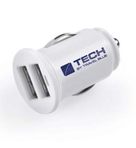 Travel Blue Tech Car Charger - 2.1 A Dual USB