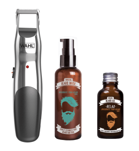 Wahl Gift Set Rechargeable Trimmer, Beard Oil & Beard Wash